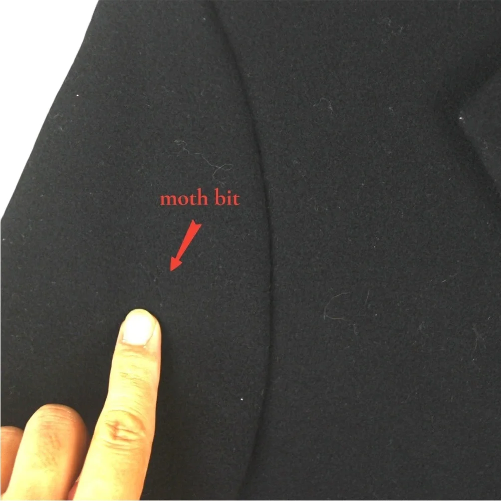 OUR LEGACY 1980-81 Black Cashmere Dinner Coat Mens 46 Black Wool Cashmere Blend - Picture 12 of 16